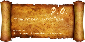 Promintzer Oktávia névjegykártya